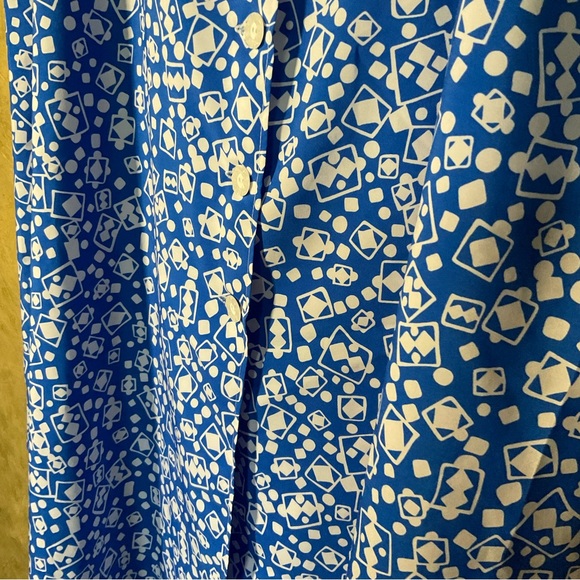 Vintage Bold Abstract Graphic Button Down Maxi Skirt - Picture 4 of 5